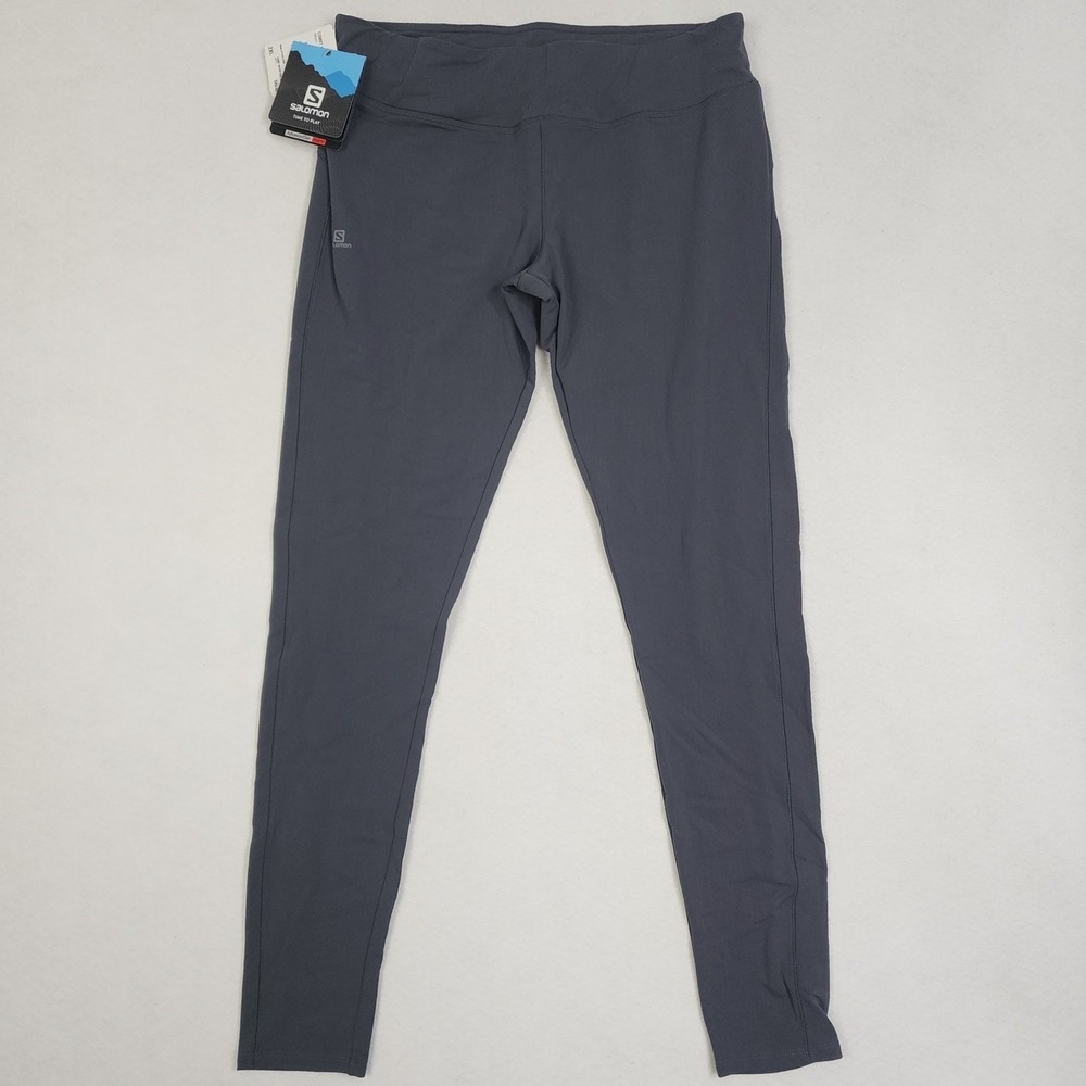 Salomon Comet Warm Tight Womens 2XL Ebony Black Skinny Leg Athletic Running